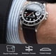 thumbnail image 4 of Correa de reloj Ritche Sailcloth de 18 mm con cierre rápido, color negro, 4 of 7