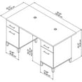 thumbnail image 6 of Home Square 3-Piece Set with 60W Office Desk File Cabinet & 5-Shelf Bookcase, 6 of 17