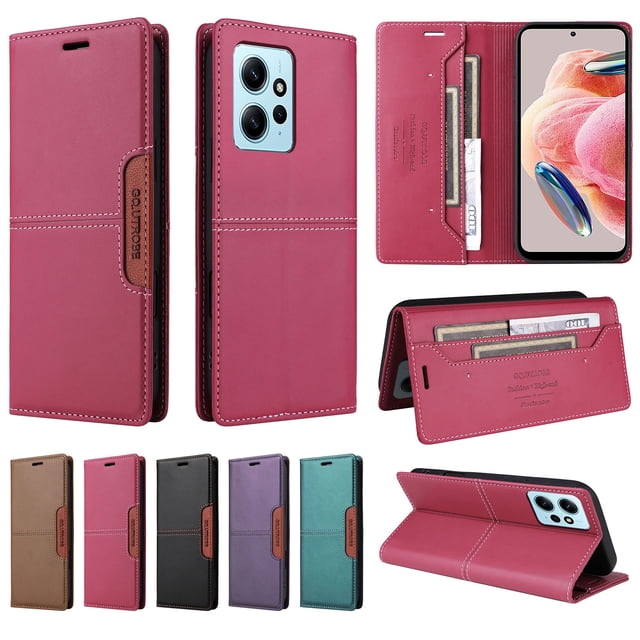 Funda Cartera GANGXUN para Xiaomi Redmi Note 12 4G– Ranuras para Tarjetas, Bloqueo RFID
