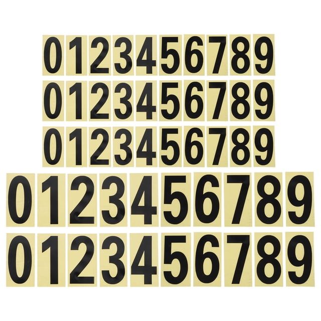 FRCOLOR mailbox numbers stickers 5 Sets Waterproof Mailbox Numbers Stickers Reflective Mailbox Numbers for Outside,3.94"X2.68"X0.04"