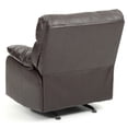 thumbnail image 4 of Manny Dark Brown Faux Leather Upholstery Reclining Chair, 4 of 5