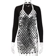 thumbnail image 1 of Vestido de tirantes BLESIY con lentejuelas para mujer espalda abierta mini largo, 1 of 8