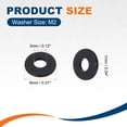 thumbnail image 2 of Uxcell M3 Rondelle Plate en Nylon, 125 Pcs Joint Torique 3x8x1mm, Noir, 2 of 7
