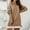 Khaki, variant on QUINDOS Winter Sweatshirts Women Oversized Tunic Solid Color Long Sleeve Cold Shoulder Crewneck Pullover Tops