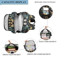 thumbnail image 3 of FORMRS Unisex School Backpack 17" Student Travel Bag with Laptop Compartment, Brown Mystical Owls, 3 of 7