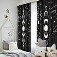 thumbnail image 5 of Blackout Kids Curtains,Black Gothic Sun Moon Hand Pattern Childrens Insulated Curtains Set Of 2,Bedroom Essentials,Toddler Room Decor 52x84in(132x213cm), 5 of 5