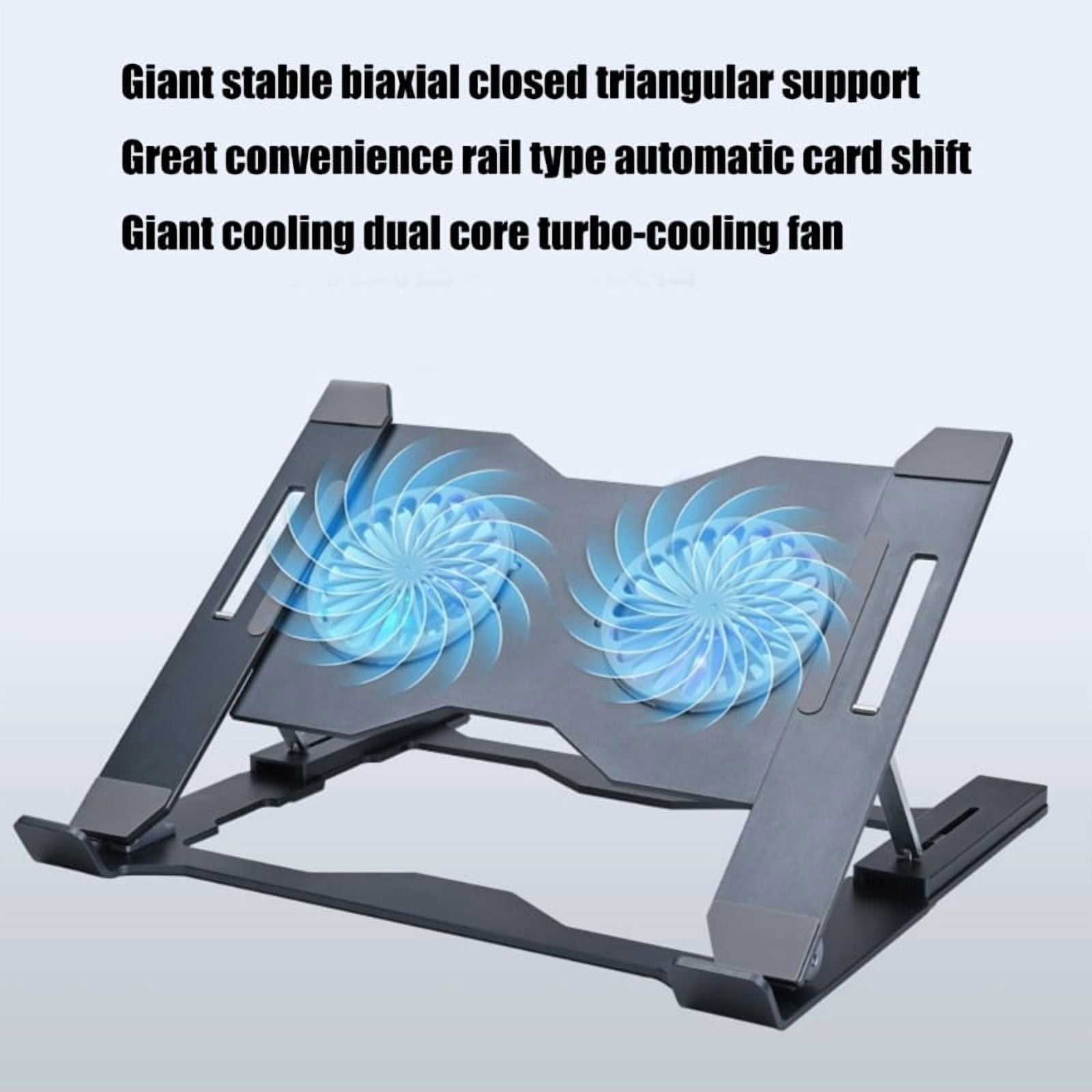 Portable Laptop Cooling Pad With 8 Angle Adjustment and Colorful LED Gaming Coolers Stand