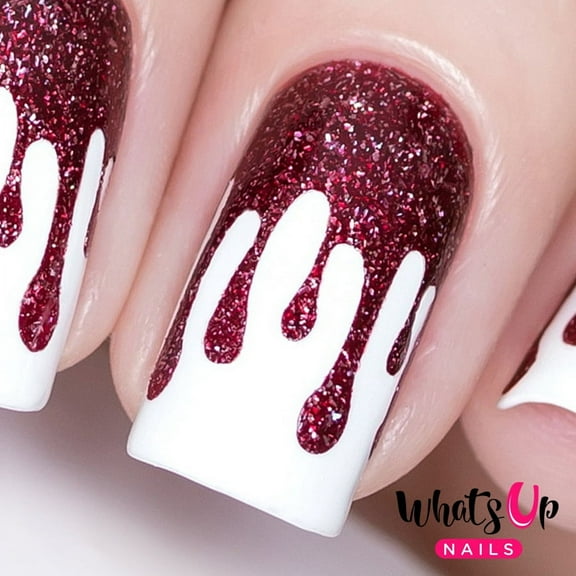 Whats Up Nails - Slime Drips Vinyl Stencils Nail Art Design