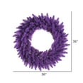 thumbnail image 2 of Vickerman 36" Purple Artificial Christmas Wreath, Purple Dura-lit Incandescent Mini Lights - Faux Fir Christmas Wreath - Indoor Seasonal Home Decor, 2 of 2