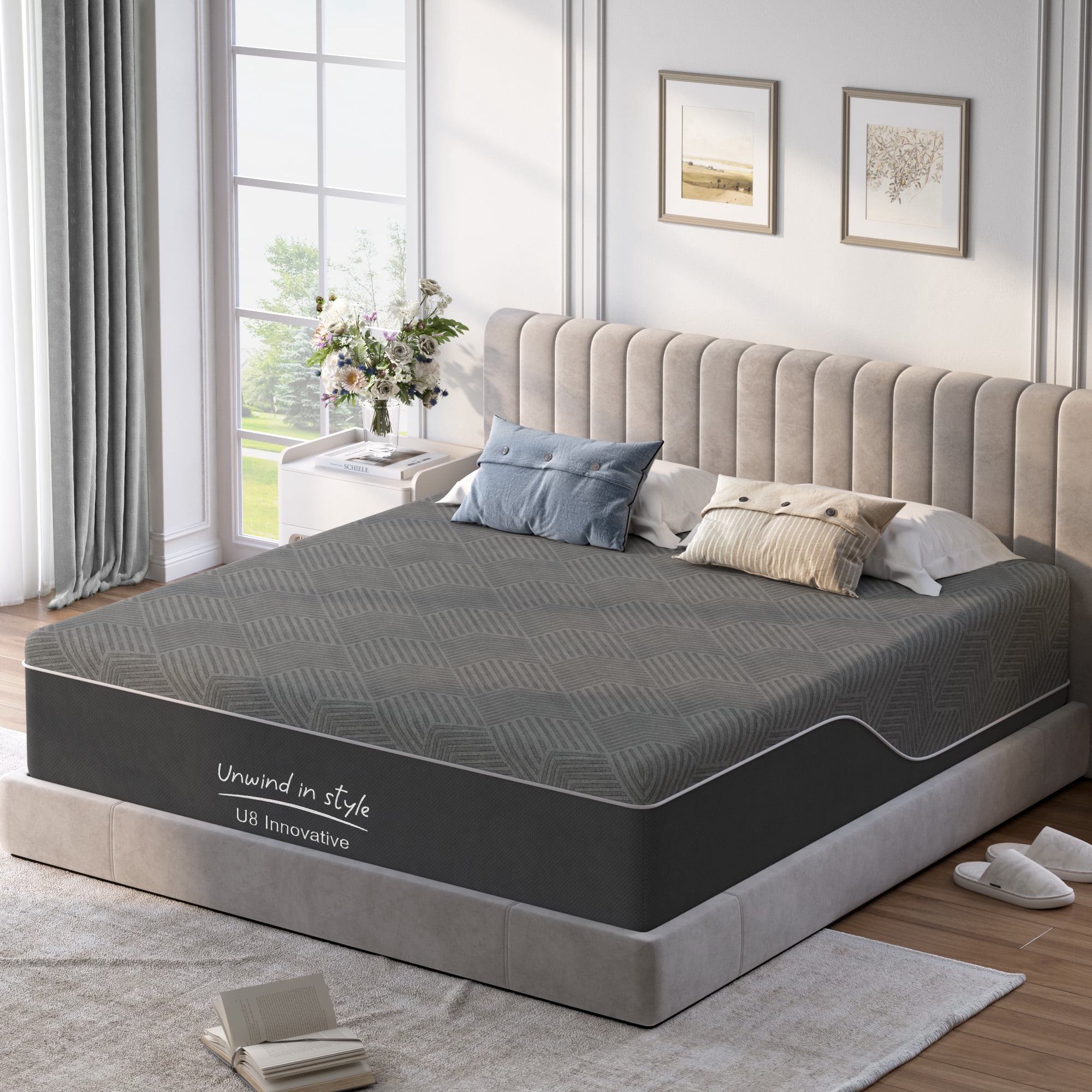 Full Mattress, Holaki 12" Memory Foam Mattress Full Size Bed in a Box, Green Tea Bamboo Charcoal Gel Foam with Removable Cover for Pressure Relief, Medium Firm, CertiPUR-US Certified