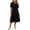 Black, variant on Tqcoqu Womens Summer Cotton Linen Dresses,Casual Loose Fit V Neck Short Sleeve Sundress for Beach Vacation,Army Green Women's S-XXL