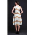 thumbnail image 3 of Bimba Orange Shibori Tie-Dye Women Casual Sleeveless Floral Print Summer Swing Midi Dress-X-Large, 3 of 6