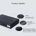 thumbnail image 5 of Mini fuente de alimentación ininterrumpida portátil Ups, 5v/9v/12v, para enrutador Wifi, adaptador de corriente de respaldo de gran capacidad, 10400 Mha, 5 of 5
