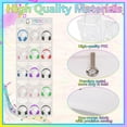 thumbnail image 3 of 2+68P Classroom Headphone Storage Organize, 30Pockets Clear Earphone Hanging Storage Bags Classroom Over The Door Hanging Headphone Bags with 62P Stickers, 6P Hooks for Tidy Earphones, 3 of 4