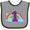 Heather and Black, variant on Inktastic 1st Birthday Rainbow Girls Baby Bib