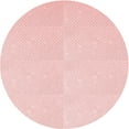 thumbnail image 1 of Ahgly Company Machine Washable Indoor Round Transitional Light Coral Pink Area Rugs, 8' Round, 1 of 7