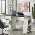 thumbnail image 2 of TMS Como Modern 20 in x 49.5 in x 29.75 in MDF Portable 2 Box Drawer/1 File Drawer Writing Desk, Black/White, 2 of 5