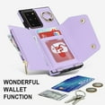 thumbnail image 3 of Phone Case for Samsung Galaxy Note 20 Ultra 5G Wallet Cover with Screen Protector Ring Stand Card Holder Crossbody Strap Cell Note20 Plus Notes 20Ultra Note20+ U + 20+ Twenty Not S20 Women Girl Purple, 3 of 13