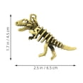 thumbnail image 2 of WORGEOUS 2Pcs Golden Brass Dinosaur Keychain for Pendant and Buckle, 2 of 8