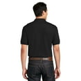 thumbnail image 4 of Tultex Sport Pique Polo Shirt for Men GR40 Essentia Short Sleeve Tee in Black, XL, 4 of 5