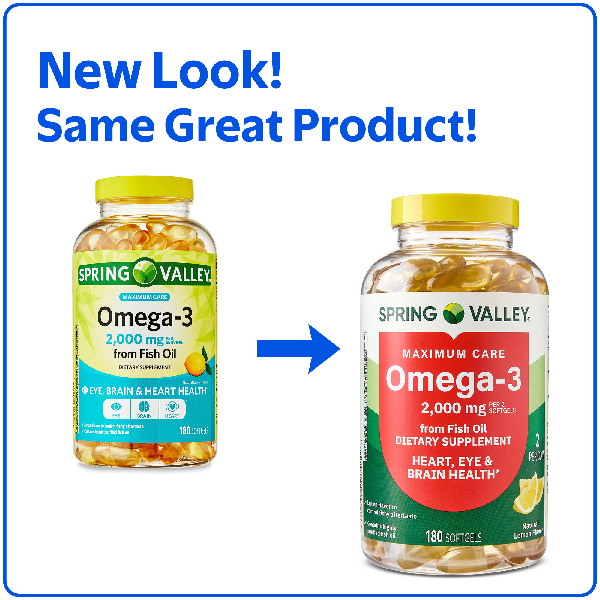 Spring Valley Omega-3 Fish Oil 2000mg Softgels photo 2