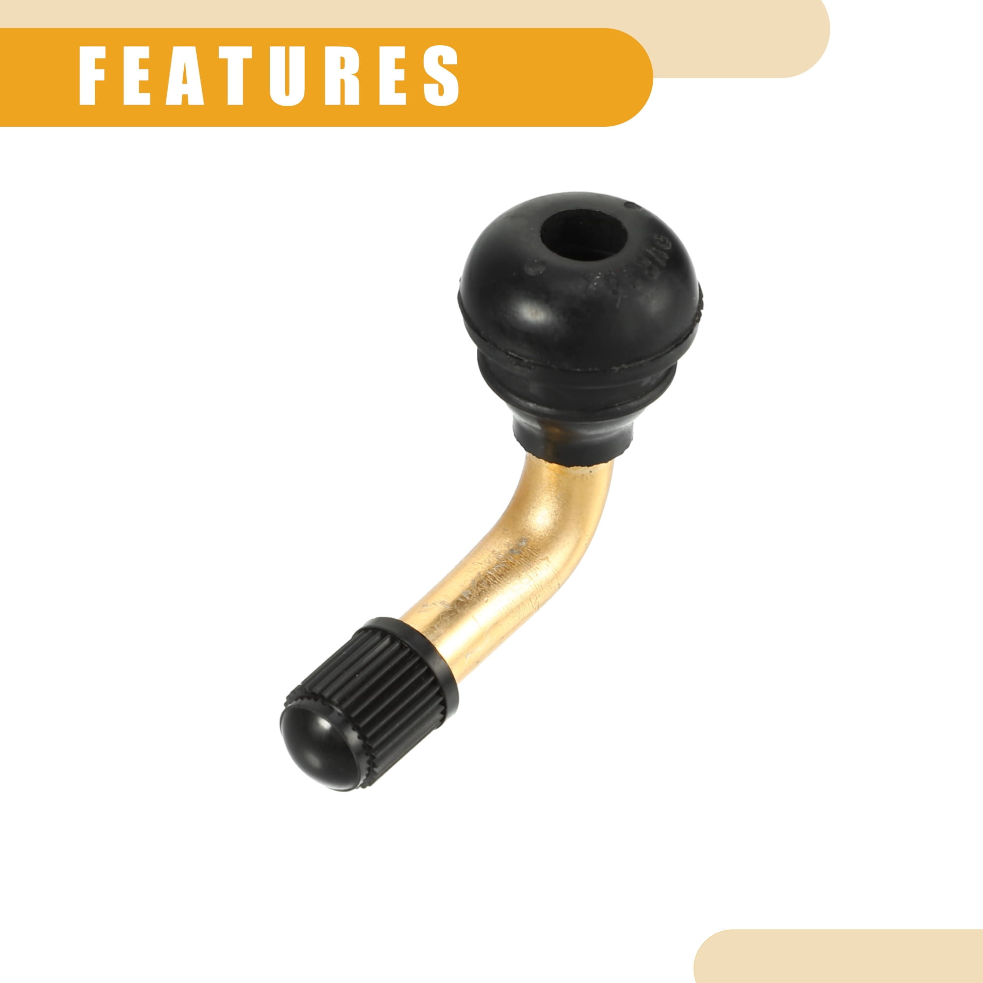 Unique Bargains 12 Pcs Universal Tubeless Tire Valve Stem - Stainless Steel Gold Tone
