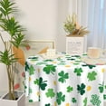 thumbnail image 2 of St. Patrick''s Day Round Tablecloth 60 inch Watercolor Shamrock Washable Table Cover Holiday St Patrick''s Day Decorations for Home, Dinner, Party, 2 of 5