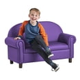 thumbnail image 4 of Factory Direct Partners Little Lux Upholstered Preschool Sofa, Plush Furniture for Kids Room, Classroom, Daycare - Purple, 4 of 8