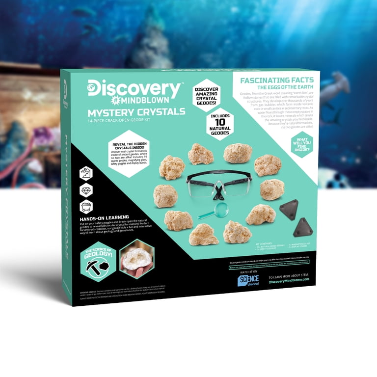 Discovery #Mindblown Geode Crystal Excavation Kit, 14-Piece Set photo 7