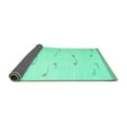 thumbnail image 2 of Ahgly Company Indoor Rectangle Solid Turquoise Blue Modern Area Rugs, 3' x 5', 2 of 4