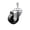 Swivel - No Brake - Black, variant on 3 Inch SS Phenolic Wheel Swivel 10mm Threaded Stem Caster Service Caster