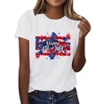 thumbnail image 5 of successthop Independence Day Clothes for Women Happy 4th of July Crewneck Shirt Casual T Shirts Short Sleeve Tops White, 5 of 7