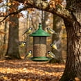 thumbnail image 5 of Hanging Bird Feeder, No Mess No Spill and Squirrel Proof Feeder, Squirrel Proof Bird Feeder with Catch Tray - Large Capacity All-Metal for Outside Hanging _ Green, 5 of 7