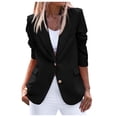 thumbnail image 3 of Gyexs Womens Business Casual Blazers Long Sleeve Notch Lapel Trendy Work Blazer Jackets Spring Fall Outerwear Coat, Black, Size S, 3 of 6
