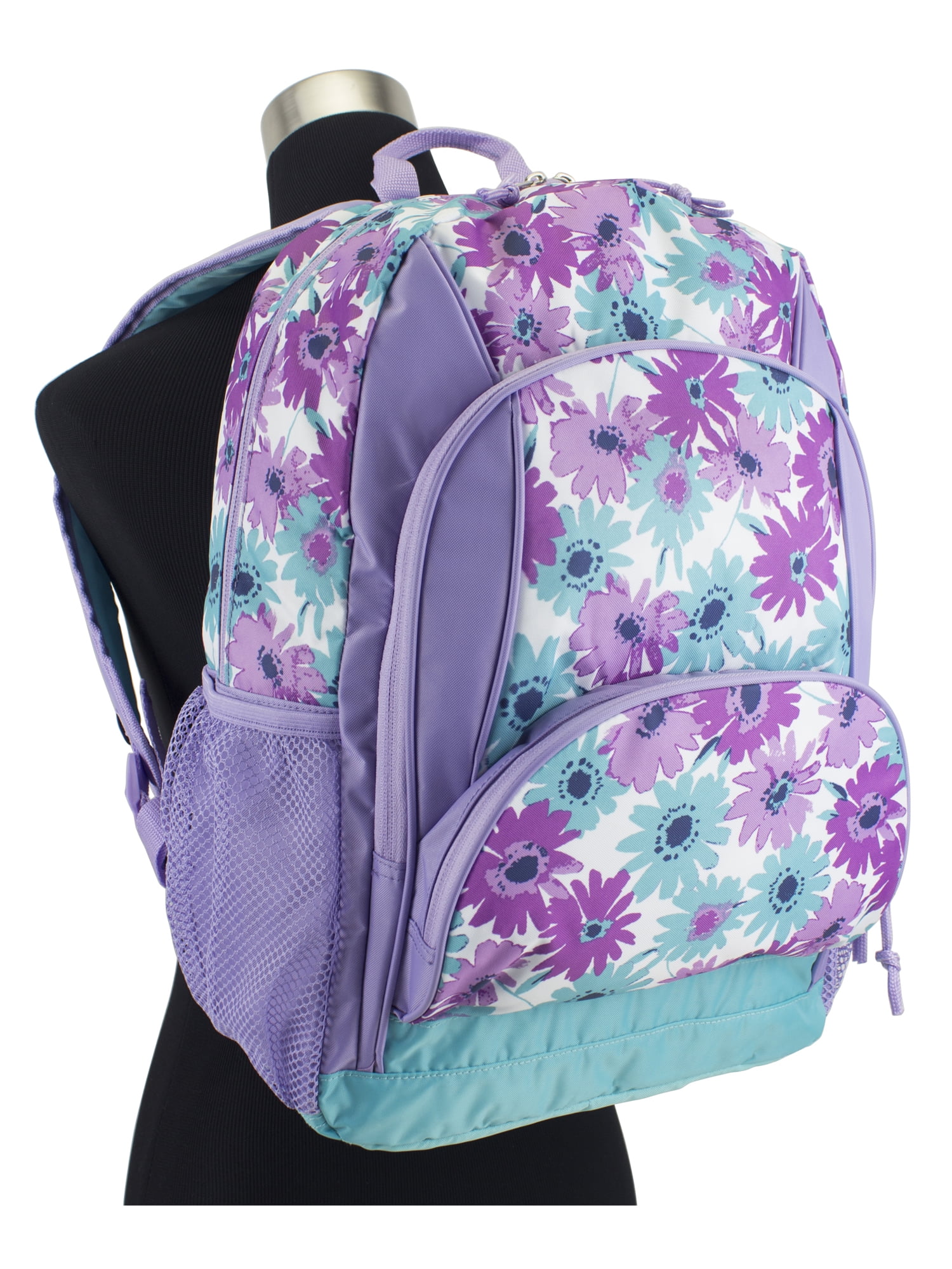Eastsport Unisex Triple Pocket Backpack, Spring Floral
