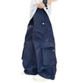 thumbnail image 7 of Atogsazn Boys Baggy Wide Leg Cargo Pants Childrens Casual Loose Fit Sweatpants Quick Dry Lightweight Trouser with Pocket Navy 11-12 Years Fashion, 7 of 7