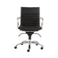 thumbnail image 4 of Eurostyle Chaise de Bureau Dirk à Dossier Bas en Noir/chrome, 4 of 4