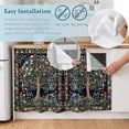 thumbnail image 5 of Tree Floral Cabinet Curtain 35"Wx35"L,Dustproof Under Sink Skirt with Self Adhesive Tape,Boho Vintage Country Botanical Patterns Cabinet Curtain Cover for Kitchen Sink,Bathroom Vanity,Laundry Room, 5 of 9