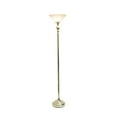 thumbnail image 3 of Lalia Home 71" Classic 1-Light Torchiere Floor Lamp with Marbleized Glass Shade, Gold, 3 of 10