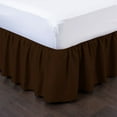 thumbnail image 2 of D.N.G. BEDDINGS 1 Piece Dust Ruffle Bed Skirt, 8 Inch Deep Pocket, 800 Thread Cotton 100% Egyptian Cotton, Queen Size (60" x 80") Inch, Solid Chocolate, 2 of 2