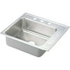 Elkay Drkad252240r 25" Single Basin Drop In Stainless Steel Utility Sink - 3 Faucet Holes