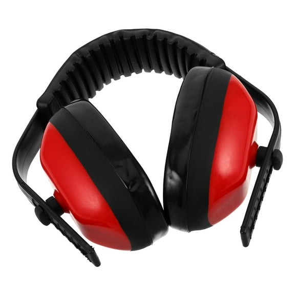 FRCOLOR Soundproof Spout Headset Kids Headphones Child Student Red