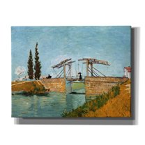 Epic Graffiti 'Die Zugbrucke' by Vincent Van Gogh, Giclee Canvas Wall Art, 34"x26"