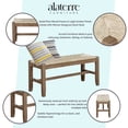 thumbnail image 5 of Alaterre Newport 40" Wood Bench with Rush Seat, 5 of 13