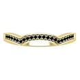 thumbnail image 2 of Dazzlingrock Collection Round Black Diamond Contour Curved Stackable Wedding Band for Women (0.10 ctw, Color Black, Clarity Opaque) in 18K Yellow Gold, Size 8.5, 2 of 4