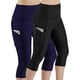 thumbnail image 1 of UKAP 2 Paquetes Mallas de mujer, pantalones de Yoga de cintura alta, pantalones de Color sólido, Jeggings elásticos de entrenamiento, pantalones Capris de cintura elástica, 1 of 6