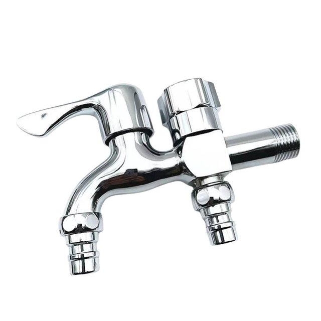 TQEHS Grifo de baño de doble grifo con 2 salidas independientes Dientes domésticos S8Y9