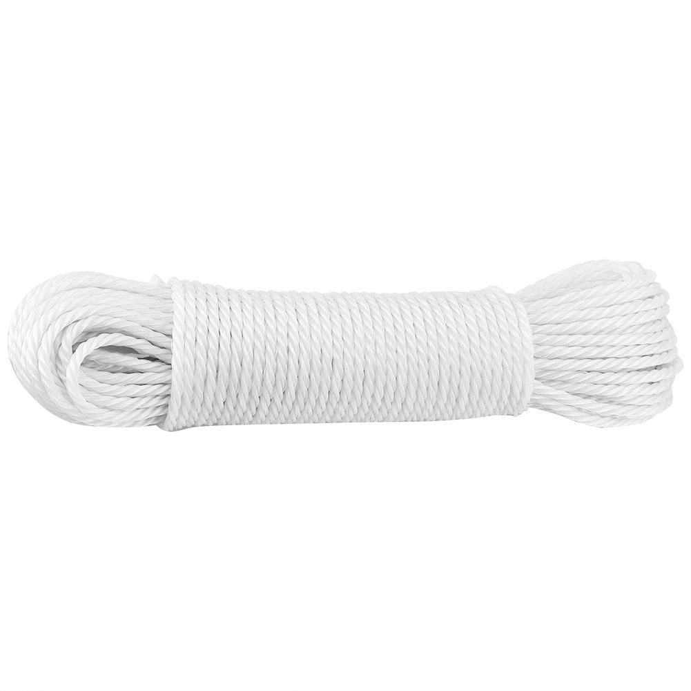 Tebru Nylon Rope, 20m Nylon Rope Lines Cord Clothesline Garden Camping Outdoors, 20m Nylon Rope