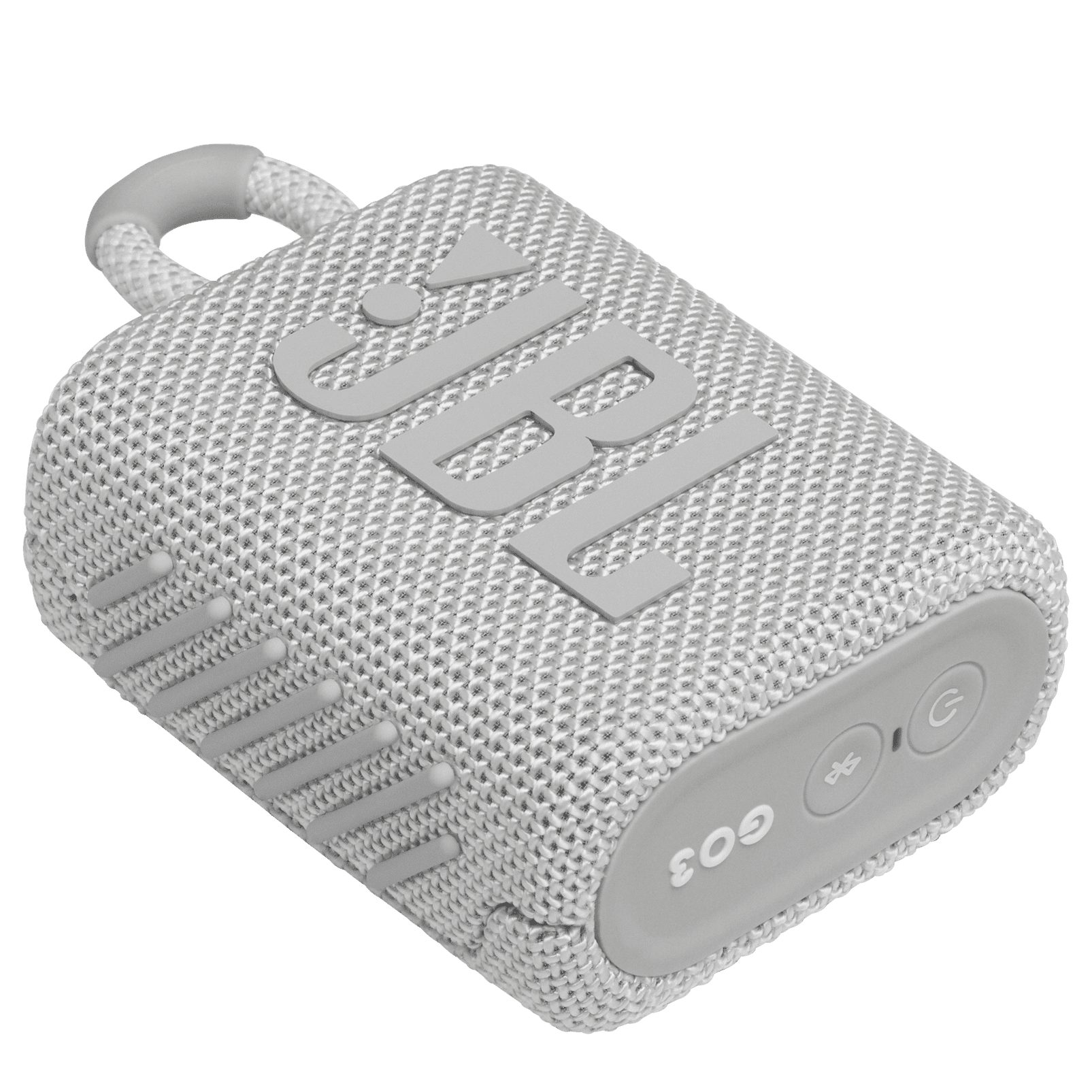 JBL Go 3 Portable Mini Wireless Bluetooth Waterproof Speaker - Cloud White - with Cleaning Cloth - Sold without manufacturer warranty