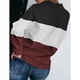 thumbnail image 2 of Sudadera con media cremallera Costura Bloque de color Sólido Elegante Manga larga Ajuste holgado Jersey informal Top, 2 of 4